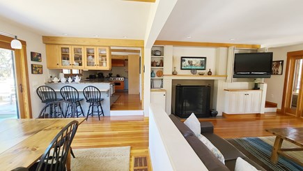 Wellfleet Cape Cod vacation rental - Dining room, living room and kitchen