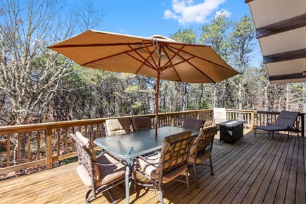 Truro Cape Cod vacation rental - Large Table and Chairs on the Wrap Around Deck