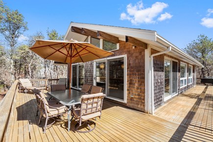 Truro Cape Cod vacation rental - Wrap Around Deck with Outdoor Seating for Six