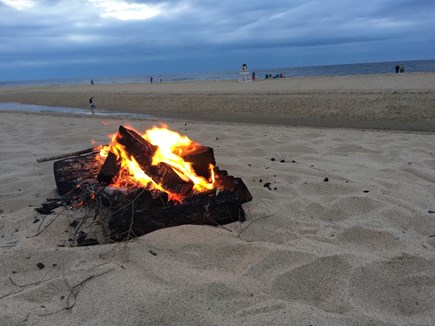 Truro Cape Cod vacation rental - Evening fires on the beach at a local ocean beach