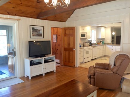 Orleans Cape Cod vacation rental - Family room leading to small screened porch and open to kitchen