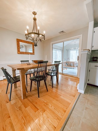South Yarmouth Cape Cod vacation rental - Dining room seats 6 (homemade farmhouse table)