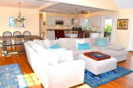 North Falmouth Cape Cod vacation rental - Living room with cathedral ceilings.
