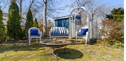 Falmouth Village Cape Cod vacation rental - Seating, fire pit area