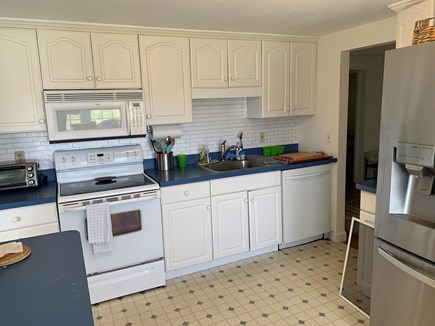 Harwich Port Cape Cod vacation rental - Sunny kitchen w/ large new refrigerator