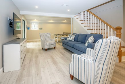 Osterville Cape Cod vacation rental - Lower level with large screen tv and ping-pong table