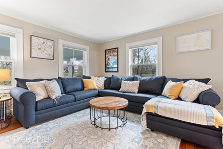 Orleans Cape Cod vacation rental - Huge sectional defines comfort in living room