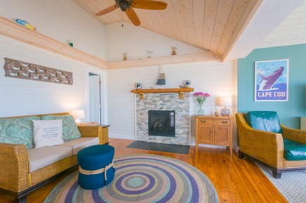 Sagamore Beach Cape Cod vacation rental - Sitting area with Fireplace