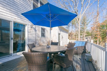 Sandwich, Forestdale Cape Cod vacation rental - Dining table and grill on deck