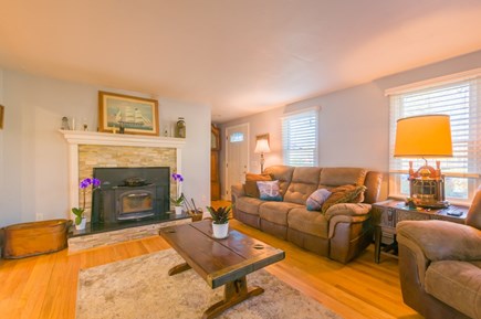 Sandwich, Forestdale Cape Cod vacation rental - Fireplace and comfortable seating in Living Room