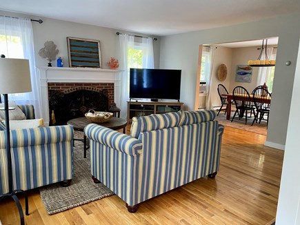 Orleans Cape Cod vacation rental - Welcoming living room with large TV.