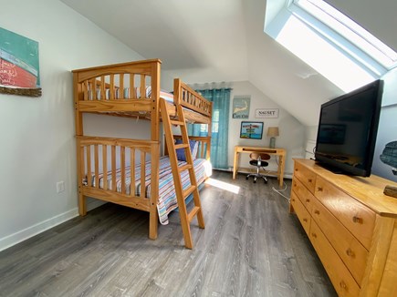 Orleans Cape Cod vacation rental - Bedroom #3-newly renovated. Bright and airy! Bunkbeds. Coastal.