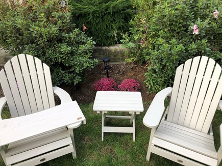 Brewster Cape Cod vacation rental - Relaxing Adirondack chairs in small private yard