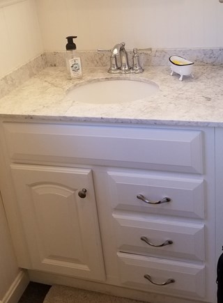 Brewster Cape Cod vacation rental - Downstairs bathroom with tub/shower combo