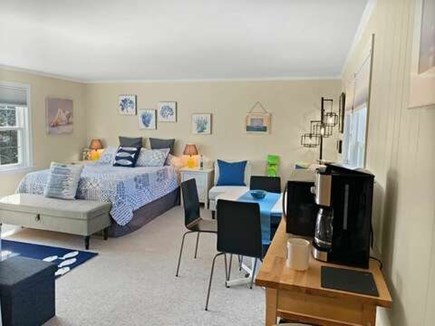Dennis Port Cape Cod vacation rental - Queen bedroom, sitting area, dining area, coffee station