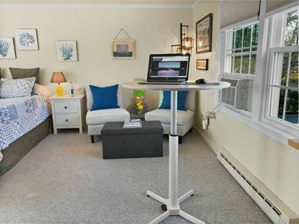 Dennis Port Cape Cod vacation rental - Dining table opens to stand up desk for remote work