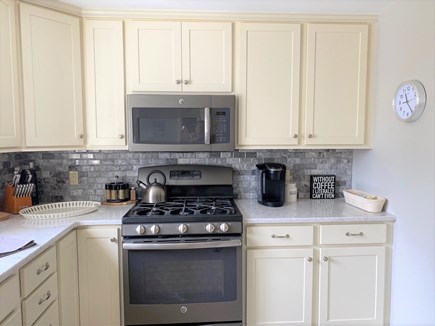 Brewster Cape Cod vacation rental - Remodeled Kitchen with Gas Cooking, Quartz Counters, Stainless