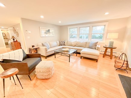 Centerville, Town of Barnstable Cape Cod vacation rental - Comfortable LR with a cozy fireplace and a 55 inch smart TV.