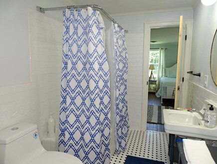 Orleans Cape Cod vacation rental - Upstairs Jack and Jill bathroom with tub and shower