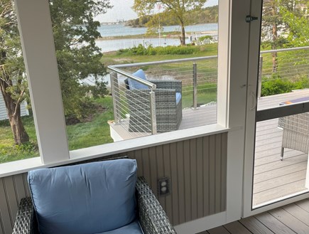 Pocasset Cape Cod vacation rental - Screened in porch. Ceiling fan & infrared heater for cool nights