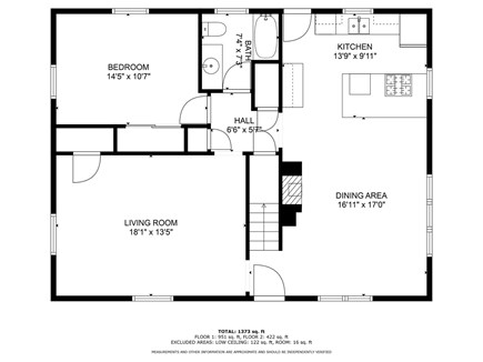 East Sandwich Cape Cod vacation rental - First floor - floor plan