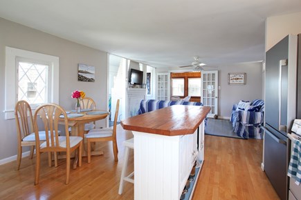 Falmouth Cape Cod vacation rental - Open kitchen and dining, breakfast bar with 2 stools