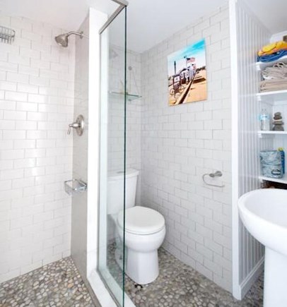 Provincetown Cape Cod vacation rental - Bathroom with custom tile shower