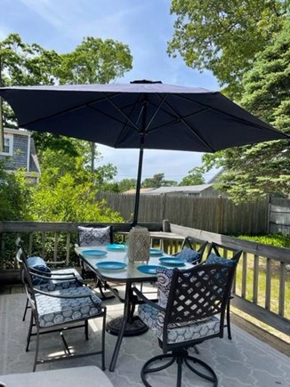 South Yarmouth Cape Cod vacation rental - Deck dining area.