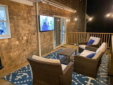South Dennis Cape Cod vacation rental - Outside deck at night