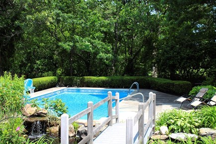 Barnstable Cape Cod vacation rental - Bridge leading to the pool area