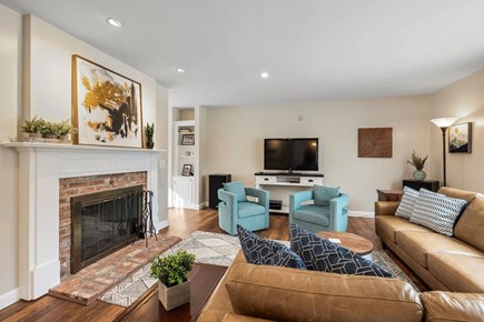 Barnstable Cape Cod vacation rental - Living room behind entry