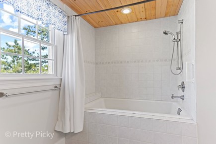 Chatham Cape Cod vacation rental - Second floor full bathroom with tub and shower...and a view!