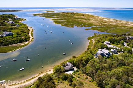 Chatham Cape Cod vacation rental - Aerial view showing the location of the house in proximity to Oyster River