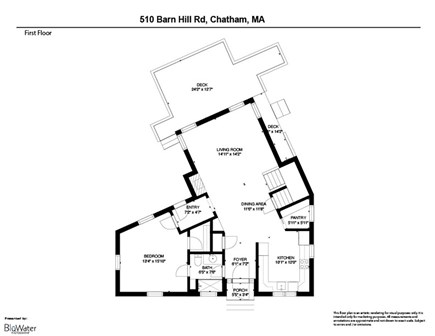 Chatham Cape Cod vacation rental - Floor plan of first floor