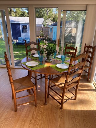 South Yarmouth Cape Cod vacation rental - Sunroom eating area