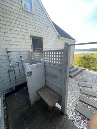 Wellfleet Cape Cod vacation rental - Walk out the master bedroom to the enclosed outdoor shower.