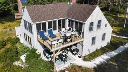Wellfleet Cape Cod vacation rental - Arial view of back of home