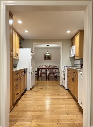 Yarmouth Port Cape Cod vacation rental - Fully Equipped Galley Kitchen w/ Window Overlooking Patio!