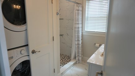 West Yarmouth Cape Cod vacation rental - First floor bath with washer and dryer.