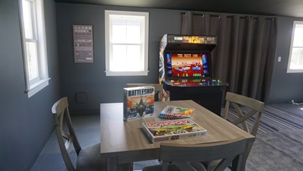 West Yarmouth Cape Cod vacation rental - Enjoy this air conditioned garage with games and a home theatre.