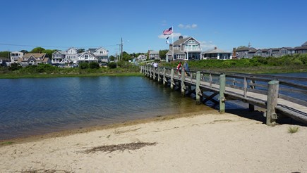 West Yarmouth Cape Cod vacation rental - Causeway to the beach with a very calm area for the little ones.