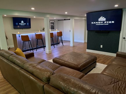 Dennis Cape Cod vacation rental - Large sectional with 70 inch TV.