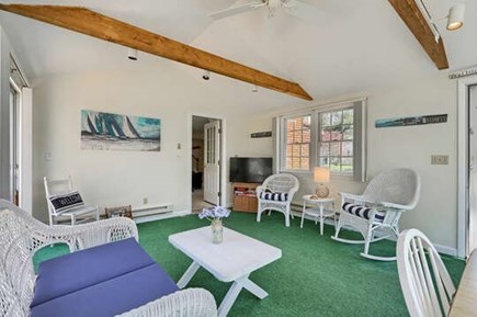 Osterville Cape Cod vacation rental - Beautiful sun room with seating and TV