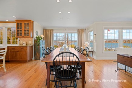 Orleans Cape Cod vacation rental - Big dining table with water view, of course
