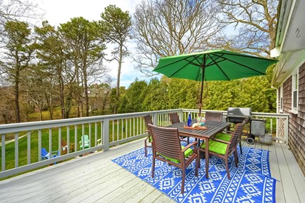 Harwich Cape Cod vacation rental - Back deck with outdoor dining