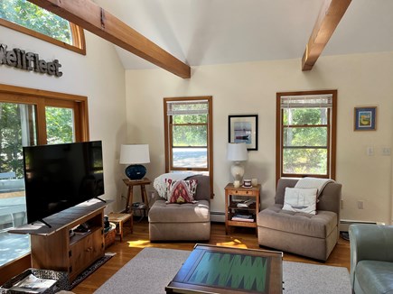 Wellfleet Cape Cod vacation rental - LR with comfortable seating for relaxing with family and friends