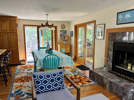 Wellfleet Cape Cod vacation rental - DR with large table. Leads to outdoor and screened in porches