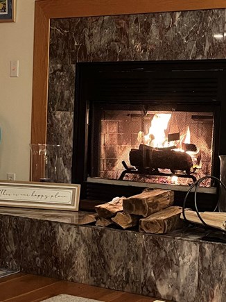 Wellfleet Cape Cod vacation rental - Wood burning fireplace. So cozy in off season!