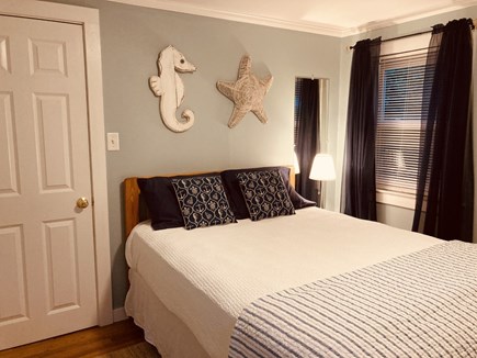Falmouth, Maravista area Cape Cod vacation rental - Ground floor nautical themed queen sized bedroom