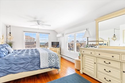 Sagamore Beach Cape Cod vacation rental - Upstairs -- Master Bedroom / king size bed.  Views of the ocean